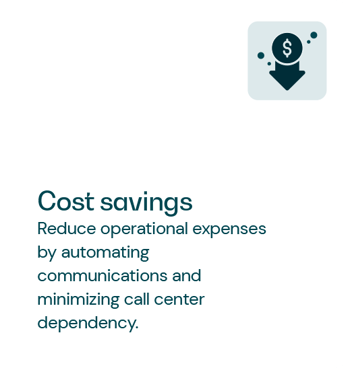 Cost savings Cost savings