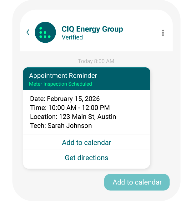 Appointment management RCS
